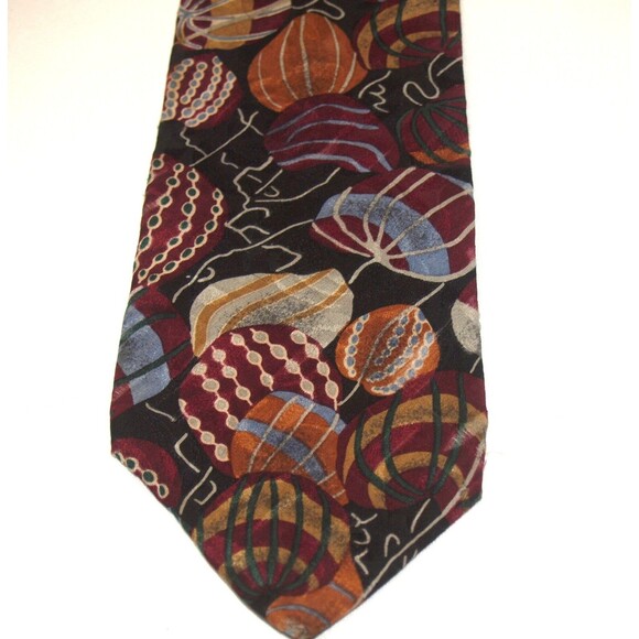 Enrico Battini Men's 100% Silk Necktie 58"L x 3.5"W Geometric Vintage RARE - Picture 4 of 4